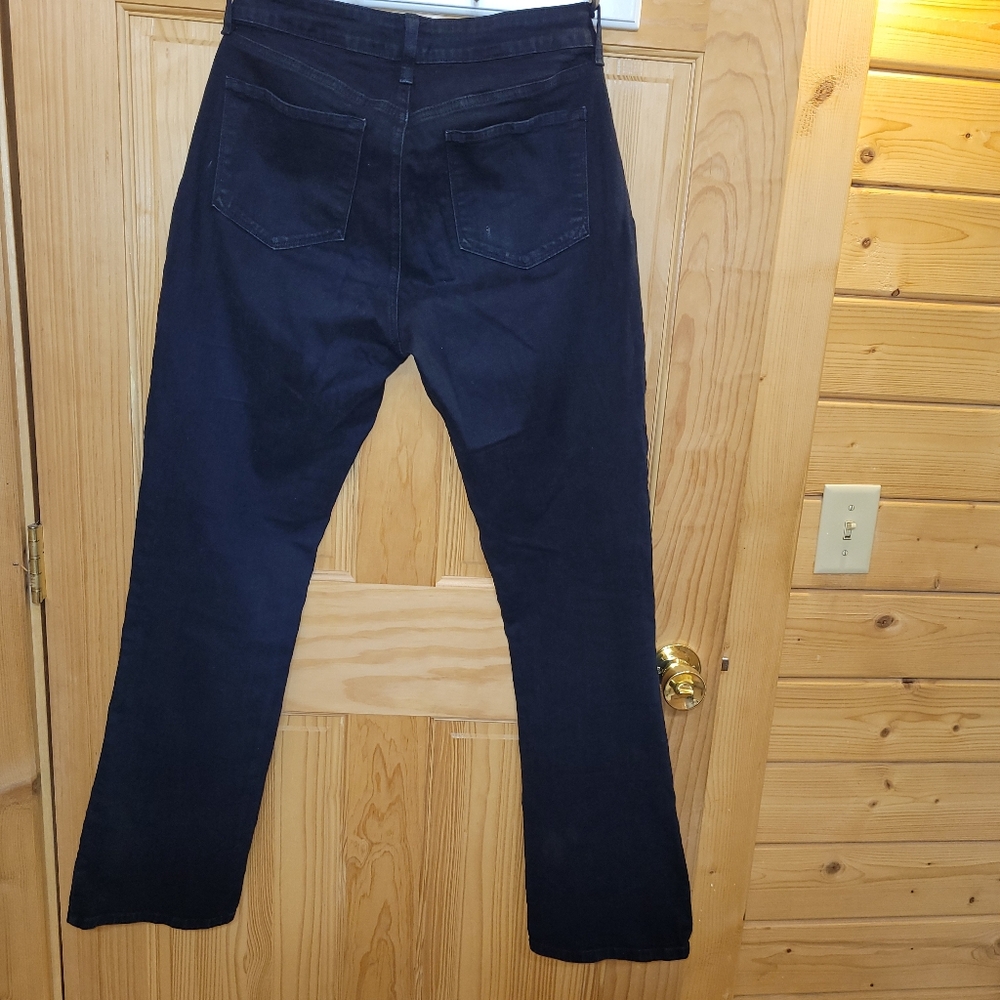 NYDJ Not Your Daughters Black Denim Jeans Mini Bootcut Lift & Tuck Sz 6 Tall EUC - Picture 3 of 11